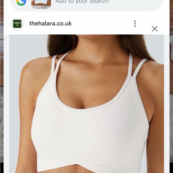 HALARA Other - HALARA Women's Double Strap White Sports Bra Lot of 2